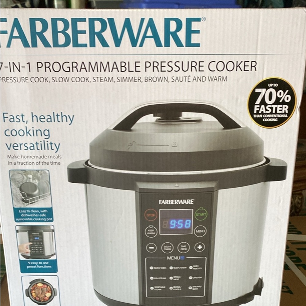 Farberware 8-Quart 7-in-1 Programmable Pressure Cooker